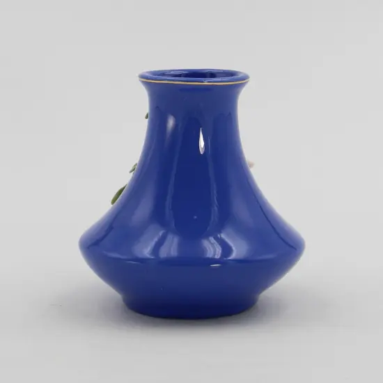 Mini Size Ceramic Sweet Pea Flower on Blue Vase, Home D&eacute;cor, Gift for Her, Gift for Mom, Spring Decor {4}