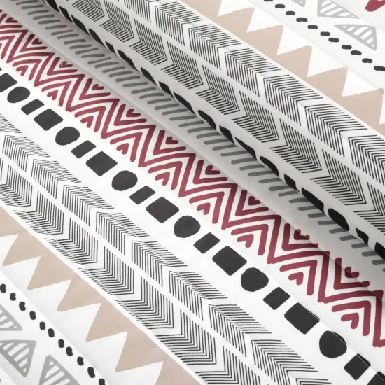 Rustic Red Chevron Quilt Set FullQueen 3 Piece Lightweight Bedding {3}