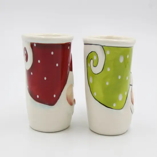 Ceramic Christmas Santa Mug (Set of 2), Home Décor, Gift for Her, Gift for Mom, Kitchen Décor, Christmas Décor {4}