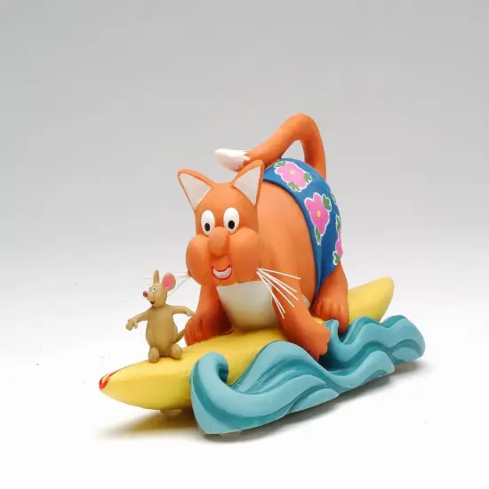 Cat and Mouse Surfing the Waves, Home D&eacute;cor, Gift for Her, Gift for Mom, Kitchen D&eacute;cor, Cat Lovers Gift, Pet Loss Gift {3}