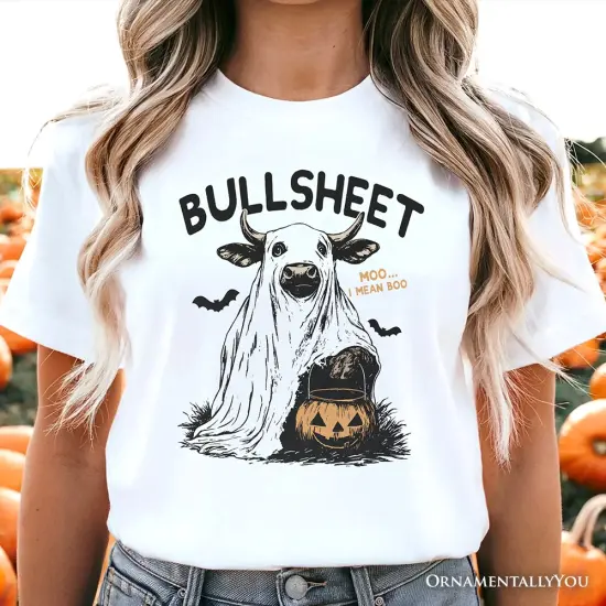 Bullsheet Halloween Bull T-Shirt, Hilarious Cow Tee for Trick-or-Treaters {5}