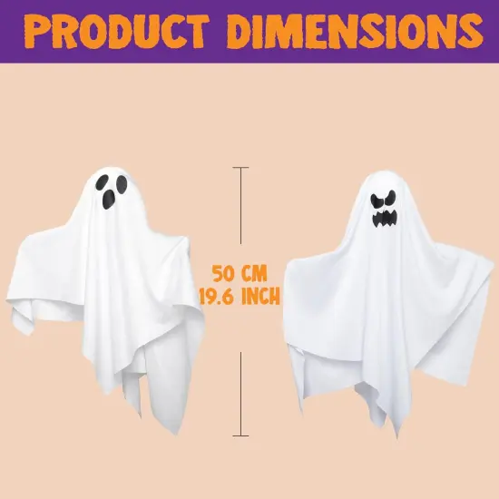 6 Pcs 19.6&rdquo; White Flying Ghost Halloween Decorations {4}