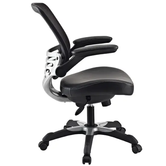 Black Mesh Office Chair with Flip-Up Arms, Adjustable Height and Tilt Control {2}