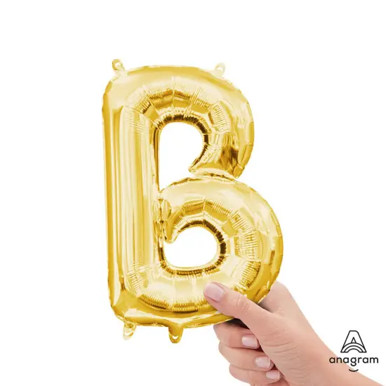 Anagram&reg; 16" Gold Letter B Balloon Air Fill Only Foil Mylar {3}