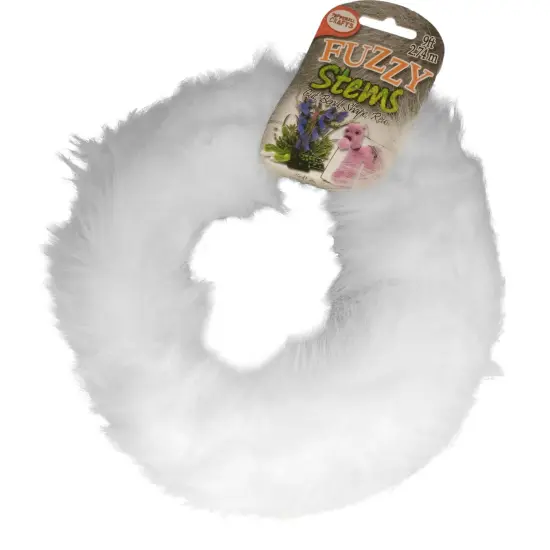 Fuzzy Craft Stems 9 Feet White {1}