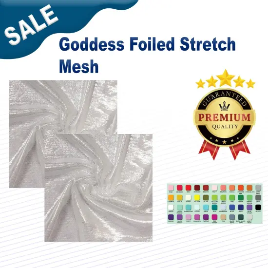Goddess Foiled Stretch Mesh {2}