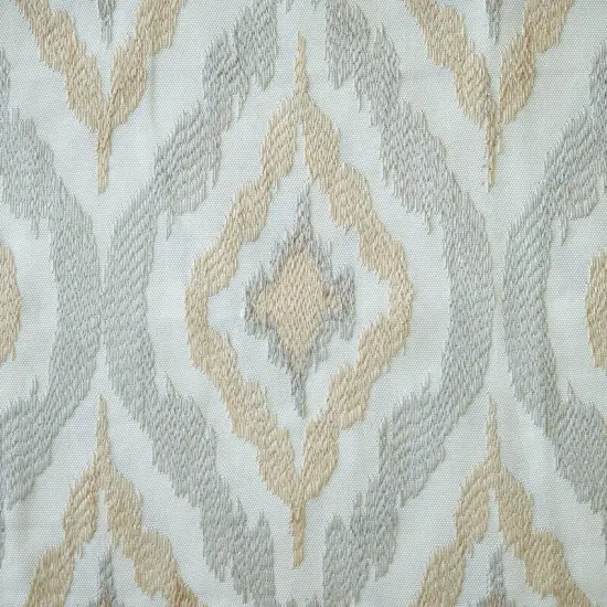 Embroidery Decorative Upholstery & Drapery Fabric 100% Polyester Grey/Natural {1}