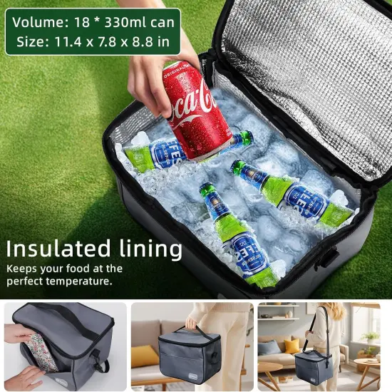 Picnic Basket for 2 with Table and Blanket, Collapsible Cooler Bag Insulated, Picnic Set for Beach, Picnic Hamper, Picnic Date Essentials for Outdoor, Picnic Accessories, Wedding {4}