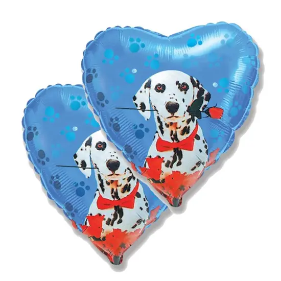 Dalmatian Foil Balloon Heart Shape 18" Dog Party Theme {1}