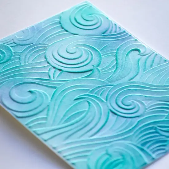 Memory Box 3D Embossing Folder 4.5"X5.75"-Waves {5}