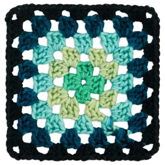 Red Heart All in One Granny Square Yarn 24 Pack-Black- Cyber Leaf {4}