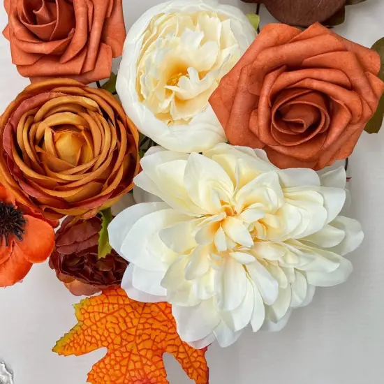 Terracotta Fall Artificial Wedding Flowers {2}