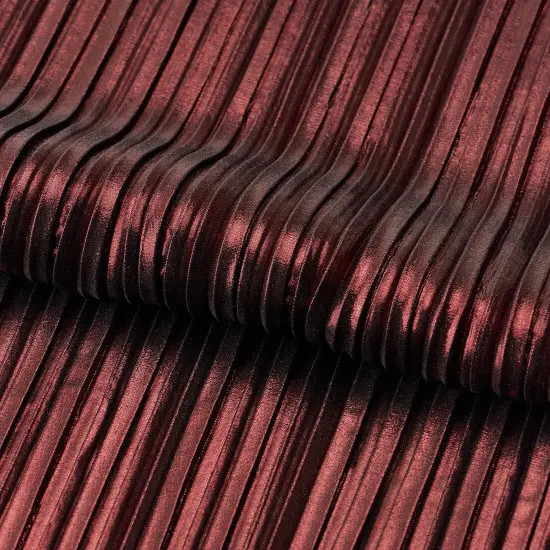 1 Yard Titanium Pleated Polyester Fabric 36" x 60" Length by Width Black/Black {7}