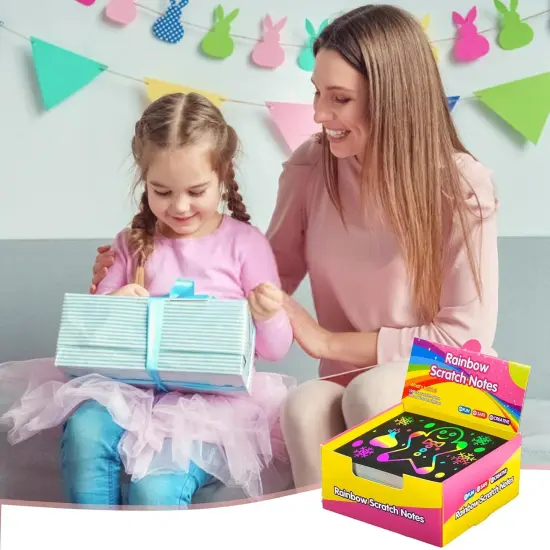 Rainbow Scratch Paper Art Crafts {6}