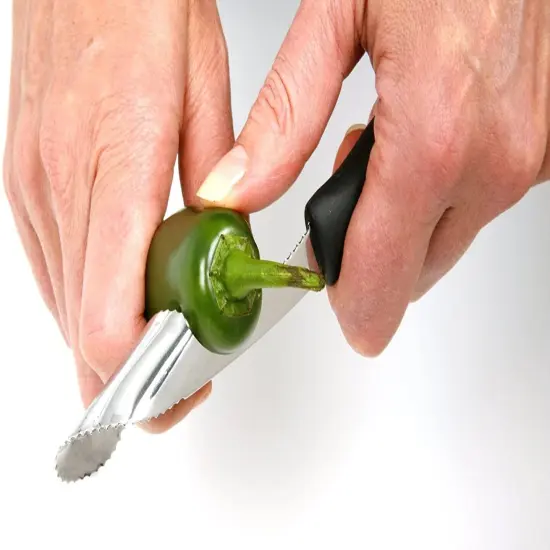 Norpro 8" Stainless Steel Jalapeno Pepper Corer / Seed Remover with Grip-EZ Handle {3}