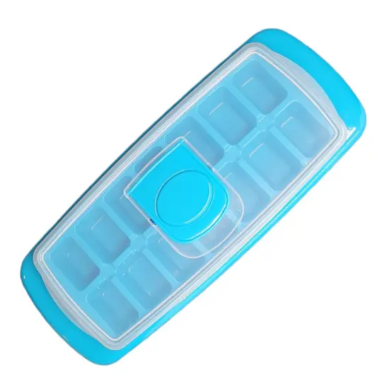Handy Housewares Anti-Spill 14-Cubes Covered Ice Cube Tray with Easy Flip and Fill Lid {1}