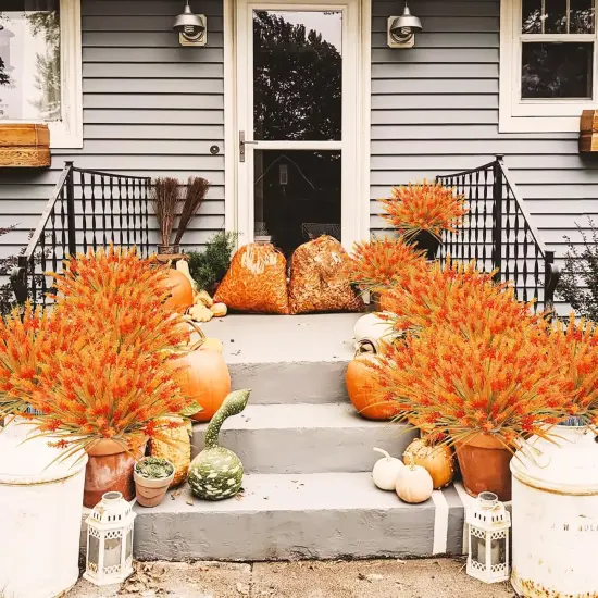 Artificial Fall Flowers Outdoors {3}