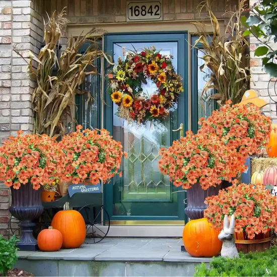 6 Bundles Artificial Fake Flowers {4}