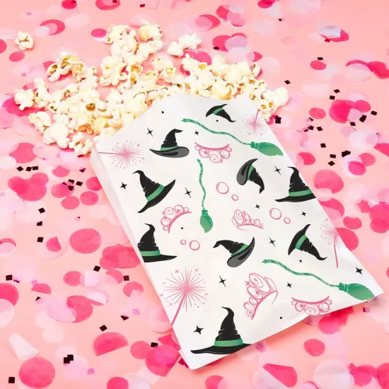 Big Dot of Happiness Witch Paper Treat Bags, Birthday or Halloween Individual Candy Snack Favors, Greaseproof White Sandwich Cookie Bags - 25 Count {3}