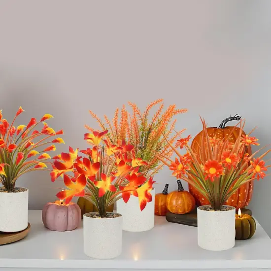 4 Pcs Artificial Fall Flowers {3}