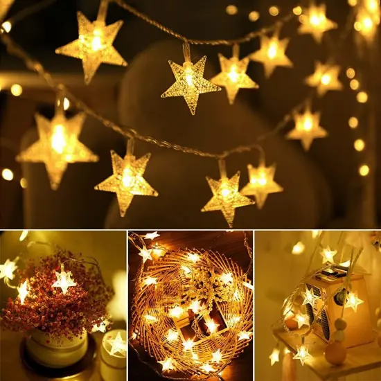 Star String Lights - 10Ft, 20 LED (Warm White) {5}