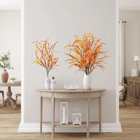 6Pcs Fall Leaves Stem {5}