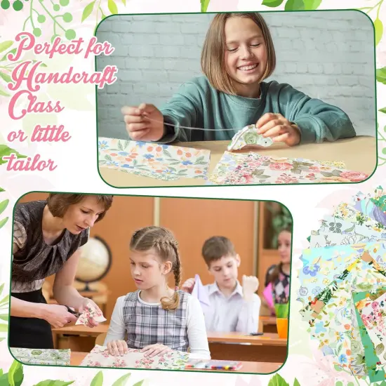 30 Pcs 10" Quilting Cotton Fabric Squares Floral Precut Fabric {5}