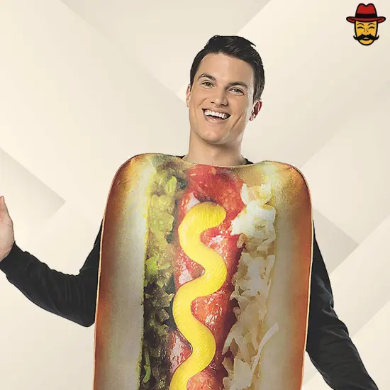 Adult Loaded Hot Dog Halloween Costume Funny One Piece Tunic One Size Fits Most {3}