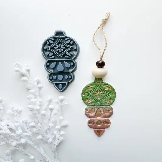 LONG VINTAGE ORNAMENT | CLAY CUTTER {1}