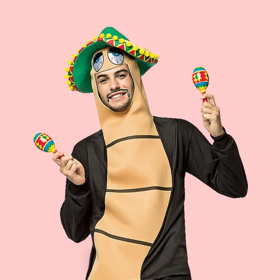 Funny Tequila Worm Costume Adult Size Sombrero Tunic for Cinco de Mayo Fun {5}