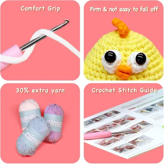 Yellow Chicken Crochet Kit for Beginners {4}