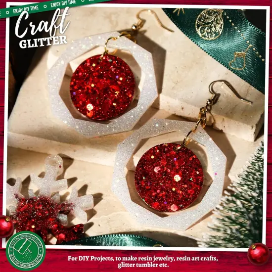 White Glitter, 150G/5.29OZ Extra Fine Glitter for Resin, {5}