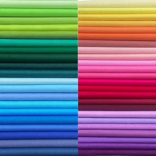 50PCS 10 x 10 inch Solid 100% Cotton Fat Quarters Precut Fabric for Sewing {1}