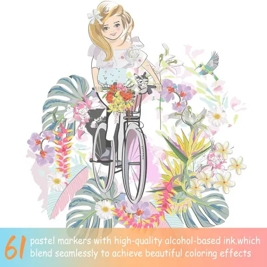 61 Colors Pastel Alcohol Markers {5}