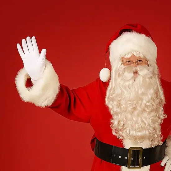 Regal Red Velvet Santa Pants with Side Pockets {3}