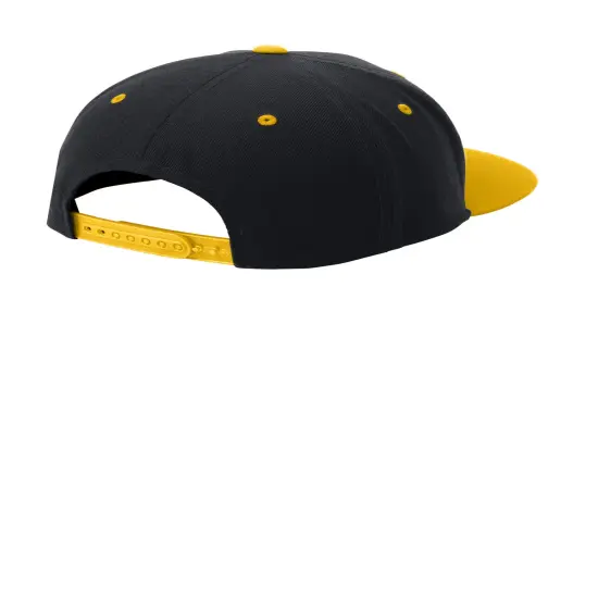 Sport-Tek&reg; YP Classics Flat Bill Snapback Cap Black/ Gold {2}