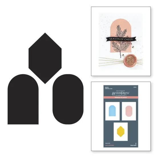 Spellbinders BetterPress Letterpress Press Plate-Label Silhouettes {5}