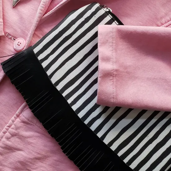 5 Yards of 2" Premium Vegan Leather Fringe Trim | 5 yard cut Black {6}