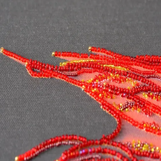 Bead Embroidery Kit - Red gold {6}
