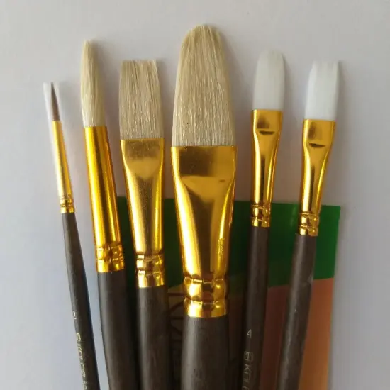Kolos Set of paint brushes 7068. Synthetic / Bristle Round / Flat / Oval. 2/2/2pc. {2}