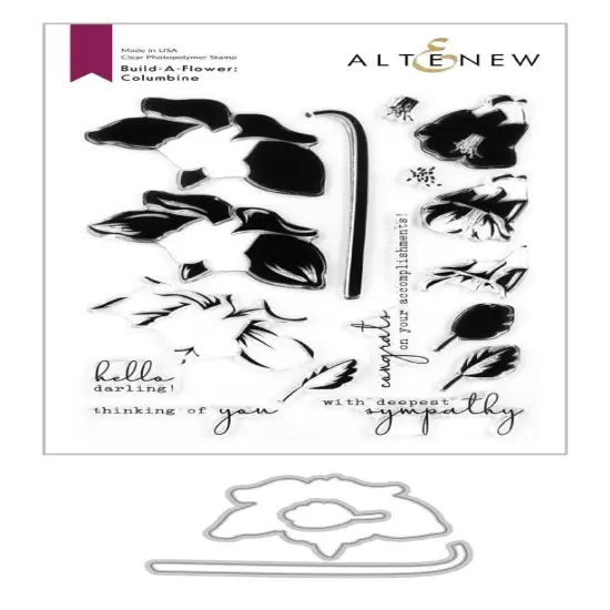 Build-A-Flower: Columbine Layering Stamp & Die Set {1}