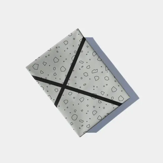 Cut Paper Mosaic Gray Gift Wrap {1}