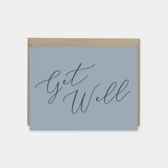 Get Well Card, Script Lettering Card {6}