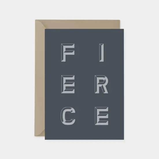 Fierce Typography Card, Congratulations {3}