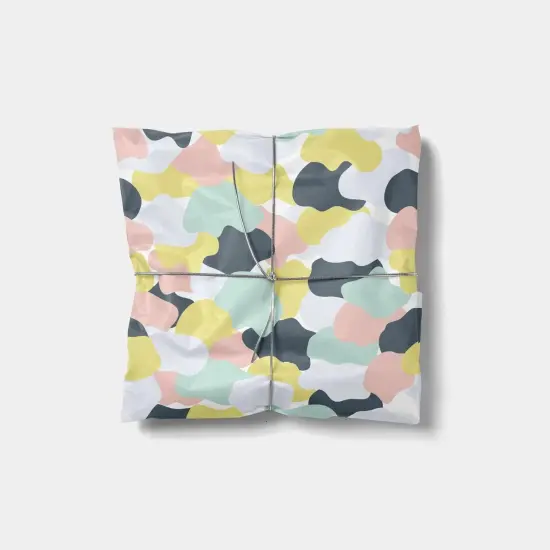 Pastel and Gray Pop Camo Gift Wrap {1}