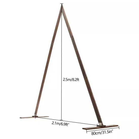 Triangle Arched Backdrop Stand Party Background Rack Wood Frame Wedding Decor {3}