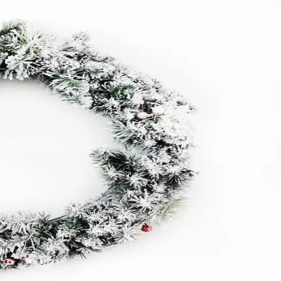 Perfect Holiday 24 inch Wreath Snow Flock {3}