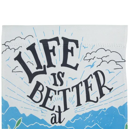 Northlight Life is Better at the Lake Outdoor Garden Flag 12.5" x 18" White {6}