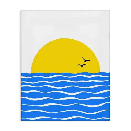 Stupell Industries Birds & Blue Sea Canvas Wall Art Design by Ahmed Sameh Hussein {1}