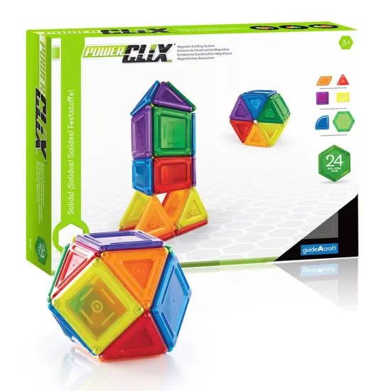 PowerClix&reg; Solids, Magnetic Building Set, 24 Pieces {1}